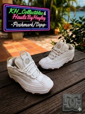​DC Shoes Legacy OG White Gum Chunky Skate Sneakers Size 8.5